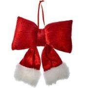 Clayre & Eef Kersthanger Strik 15x3x17 cm Rood Synthetisch