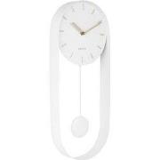 Karlsson - Wandklok Pendulum Charm - Wit- Ø20cm