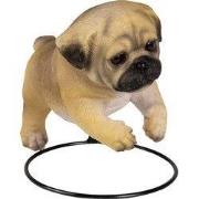 Clayre & Eef Beeld Hond 18x12x14 cm Bruin Polyresin Woonaccessoires