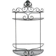 Clayre & Eef Wandrek  33x16x53 cm Zwart Ijzer Muurrek