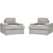 Beliani ALLA - Fauteuil-Grijs-Polyester