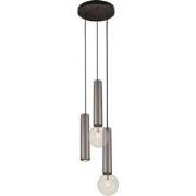 Taboros 3L hanglamp 3L 1xGU10 (excl) 2xE27 (excl) zwart + geborsteld s...