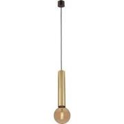 Tabor pendellamp E27 (excl) zwart + geborsteld goud