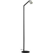 Tabore 1L vloerlamp GU10 (excl) zwart + geborsteld staal