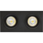 ZOOM III inbouwspot zwart 2x 5W LED GU10 dimbaar incl,