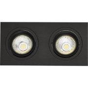 ZOOM II inbouwspot zwart 2x 5W LED GU10 dimbaar incl,