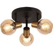 OSIRA Plafond licht 3x E14 amber glas