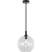 OSIRA Pendel E27 Zwart, helder glas Ã˜250mm