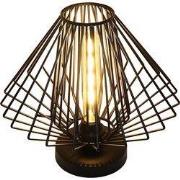 DAXOS 1x E27 tafellamp zwart