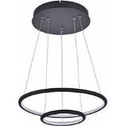 ANNU LED pendel 2 ringen 36W SMD 3000K dimbaar Ã¸400+300mm zwart