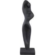 PTMD Decoratieve Standbeeld Sumaya - 12x9x42 cm - Cement - Zwart