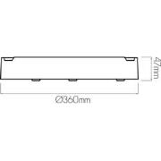 QIJO plafonnier rond zwart SMD LED 3100 Lm 24W IP65