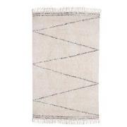 Vloerkleed 120x180 - Beige & Zwart - Katoen Polyester - Vloerkleed Kab...