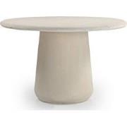 Eetkamertafel Rond Beige - Hout - 150cm - Tafel Romy