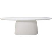 Eettafel Ovaal 200cm - Wit Betonlook - Myrna