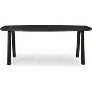 Eettafel Deens Ovaal 170cm - Zwart Mangohout - Leone