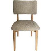 Eetkamerstoel Taupe - Naturel Eikenhout - 52x47x81cm - Nova - Set van ...