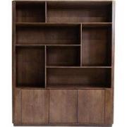 Wandkast Donkerbruin Mangohout - 180x45x220cm - Finn