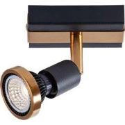 ROBUS 1L GU10 LED 5W dim incl. zwart / brons