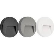 SIBO LED 310Lm 2,8W rond, cover zwart, wit, grijs IP65