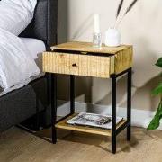 Nachtkastje Mangohout - 28x41x60cm - 1 Lade - Kast Javi