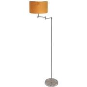 Mexlite - vloerlamp - Bella - staal - metaal velours stof - Ø 45cm - E...