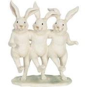 Clayre & Eef Beeld Konijn 16x9x19 cm Wit Polyresin Rechthoek Woonacces...