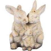 Clayre & Eef Decoratie Beeld Konijn 33 cm Bruin Beige Keramisch materi...