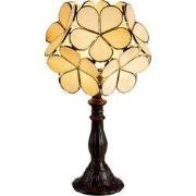 LumiLamp Tiffany Tafellamp  21x21x38 cm Beige Polyresin Glas Bloem Tif...
