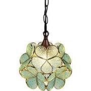 LumiLamp Hanglamp Tiffany  21x21x17/90 cm  Groen Glas Hanglamp Eettafe...
