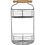 Clayre & Eef Wandrek  31x17x54 cm Zwart Ijzer Muurrek