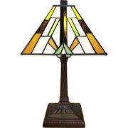 Lumilamp Tiffany Tafellamp 20x20x34 cm Bruin Polyresin