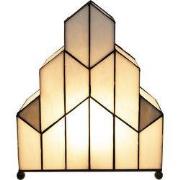 Lumilamp Tiffany Tafellamp 30x4x25 cm Wit Glas