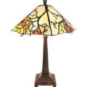 Lumilamp Tiffany Tafellamp 36x36x57 cm Beige Bruin Glas