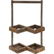 Clayre & Eef Wijnrek  27x14x42 cm Bruin Hout Flessenrek