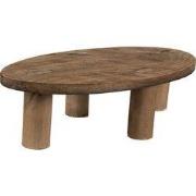 Clayre & Eef Plantentafeltje  40x20x11 cm Bruin Hout Ovaal Plantenstan...