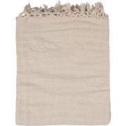 Clayre & Eef Plaid  125x150 cm Beige Katoen Strepen Deken