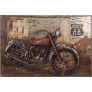 Clayre & Eef Schilderij  60x4x40 cm Bruin Ijzer Rechthoek Motor Muurde...