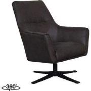 LABEL51 Fauteuil Tod - Antraciet - Micro Suede - One Size