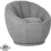 LABEL51 Fauteuil Crown - Grijs - Boucle
