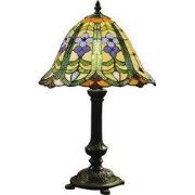 LumiLamp Tiffany Tafellamp  Ø 30x48 cm  Groen Blauw Glas Bloem Tiffany...