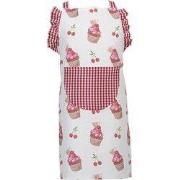 Clayre & Eef Keukenschort Kinderen  48x56 cm Rood Roze Katoen Cupcakes...