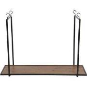 Clayre & Eef Wandrek  90x33x60 cm Bruin Ijzer Rechthoek Muurrek