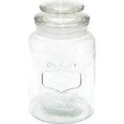 Clayre & Eef Voorraadpot  Ø 11x19 cm Glas Rond Voorraadbus