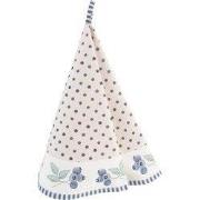 Clayre & Eef Theedoek  Ø 80 cm Beige Blauw Katoen Rond Bosbessen Keuke...