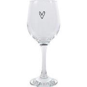 Clayre & Eef Wijnglas Hart 250 ml Transparant Glas Wijnkelk