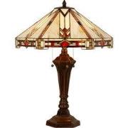 Lumilamp Tiffany Tafellamp 75 cm Beige Glas