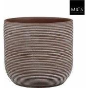Mica Decorations Bloempot Samuel - 24x24x21 cm - Terracotta - Bruin