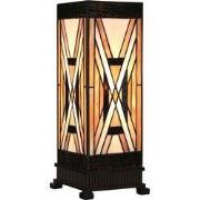 Lumilamp Tiffany Tafellamp 17x17x44 cm Bruin Glas
