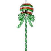 Clayre & Eef Kersthanger Lolly Ø 9x25 cm Groen Rood Kunststof